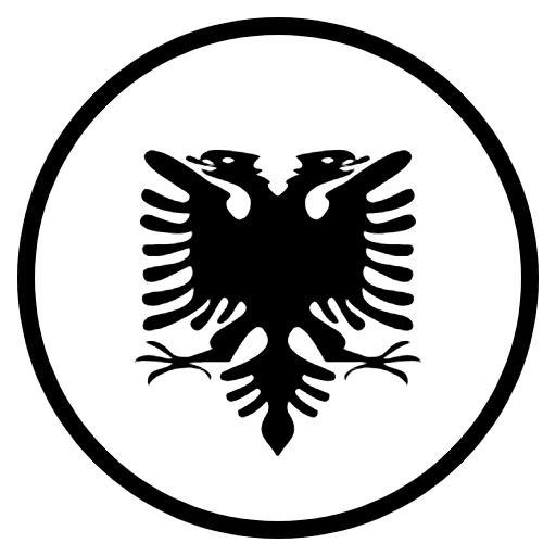 Flag Albania Emoji from EmojiTwo Black Set