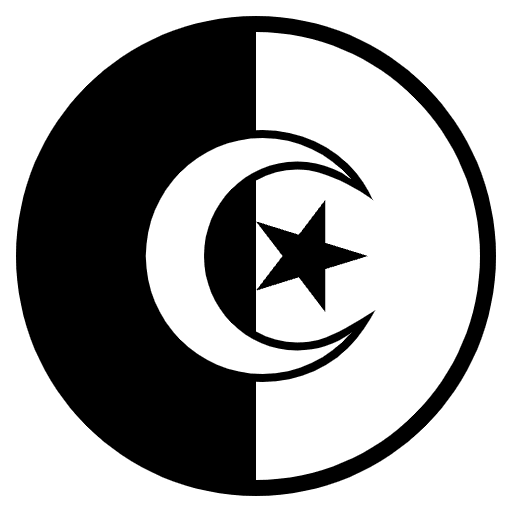 Flag Algeria Emoji from EmojiTwo Black Set