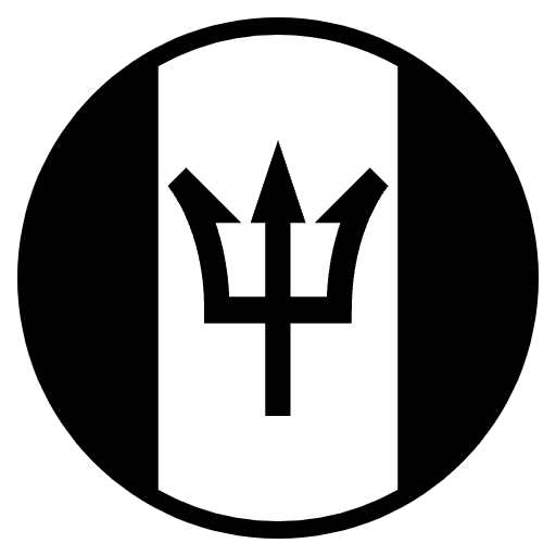 Flag Barbados Emoji from EmojiTwo Black Set