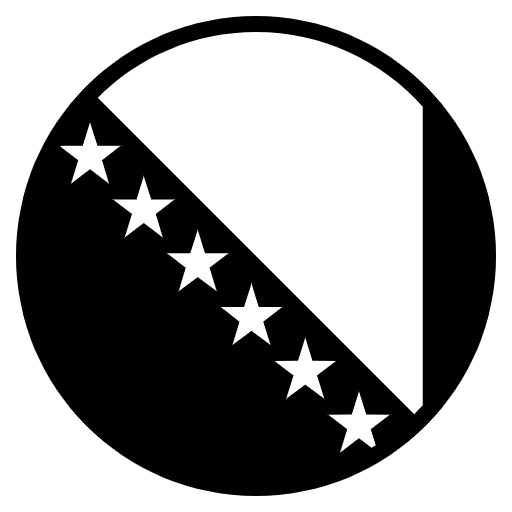 Flag Bosnia & Herzegovina Emoji from EmojiTwo Black Set