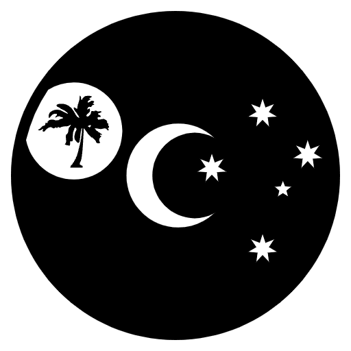 Flag Cocos Keeling Islands Emoji from EmojiTwo Black Set