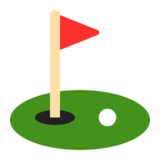 Flag In Hole Flat Element from Fluent Emoji Flat Set