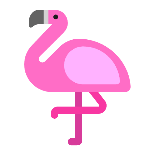 Flamingo Flat Emoji from Fluent Emoji Flat Set