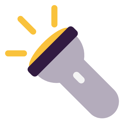 Flashlight Flat Emoji from Fluent Emoji Flat Set