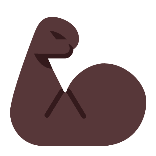 Flexed Biceps Flat Dark Element from Fluent Emoji Flat Set