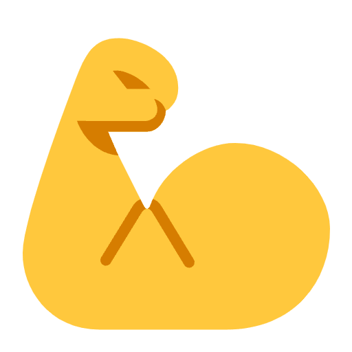 Flexed Biceps Flat Default Element from Fluent Emoji Flat Set