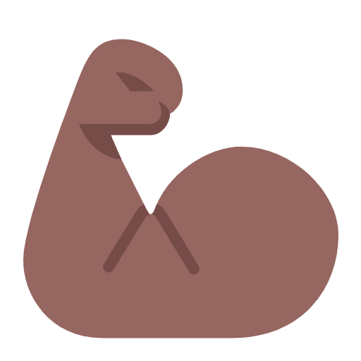 Flexed Biceps Flat Medium Dark Element from Fluent Emoji Flat Set