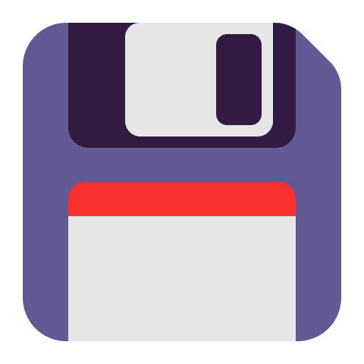 Floppy Disk Flat Emoji from Fluent Emoji Flat Set