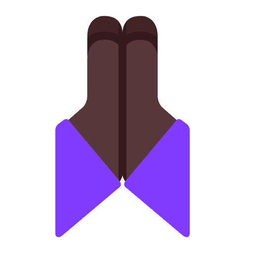 Folded Hands Flat Dark Element from Fluent Emoji Flat Set