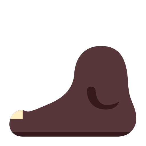 Foot Flat Dark Emoji from Fluent Emoji Flat Set