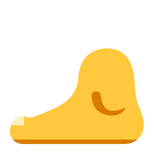 Foot Flat Default Emoji from Fluent Emoji Flat Set