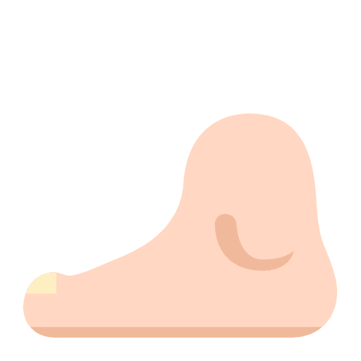Foot Flat Light Emoji from Fluent Emoji Flat Set