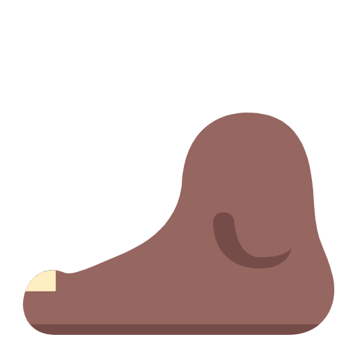 Foot Flat Medium Dark Emoji from Fluent Emoji Flat Set