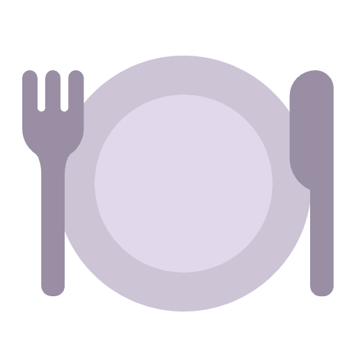 Fork And Knife With Plate Flat Emoji from Fluent Emoji Flat Set