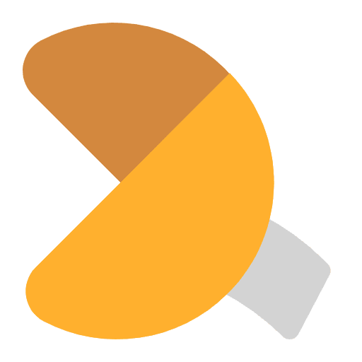 Fortune Cookie Flat Emoji from Fluent Emoji Flat Set