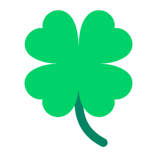 Four Leaf Clover Flat Emoji from Fluent Emoji Flat Set