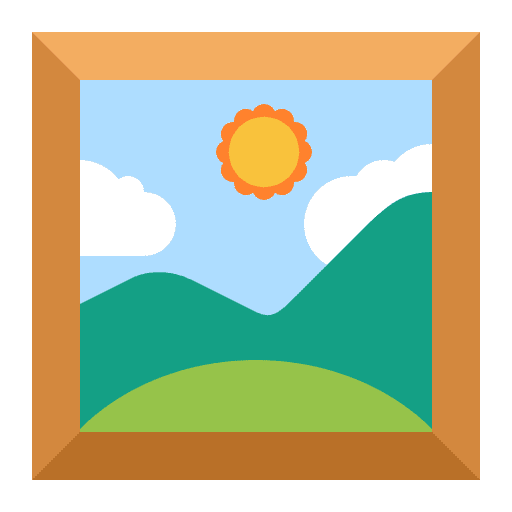 Framed Picture Flat Emoji from Fluent Emoji Flat Set