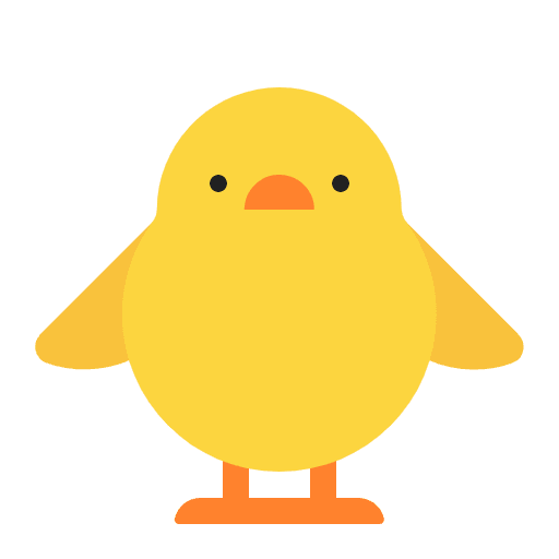 Front Facing Baby Chick Flat Emoji from Fluent Emoji Flat Set