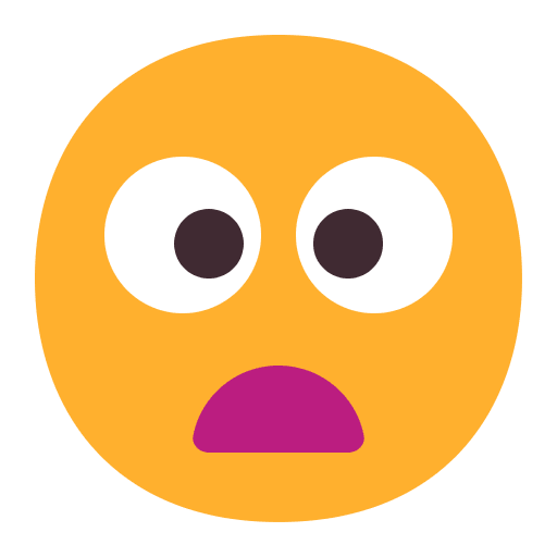 Frowning Face With Open Mouth Flat Emoji from Fluent Emoji Flat Set