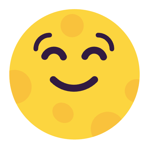 Full Moon Face Flat Emoji from Fluent Emoji Flat Set