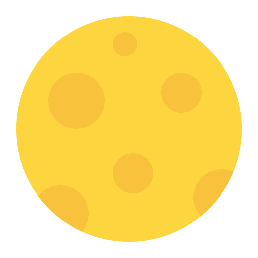 Full Moon Flat Element from Fluent Emoji Flat Set