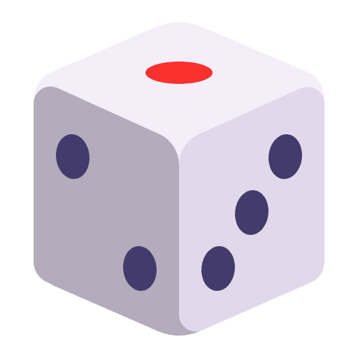 Game Die Flat Emoji from Fluent Emoji Flat Set