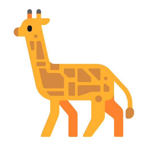 Giraffe Flat Element from Fluent Emoji Flat Set