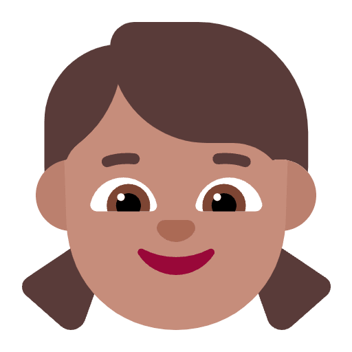 Girl Flat Medium Emoji from Fluent Emoji Flat Set