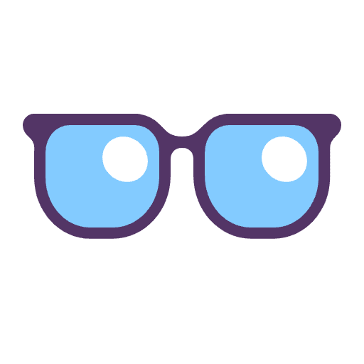 Glasses Flat Emoji from Fluent Emoji Flat Set