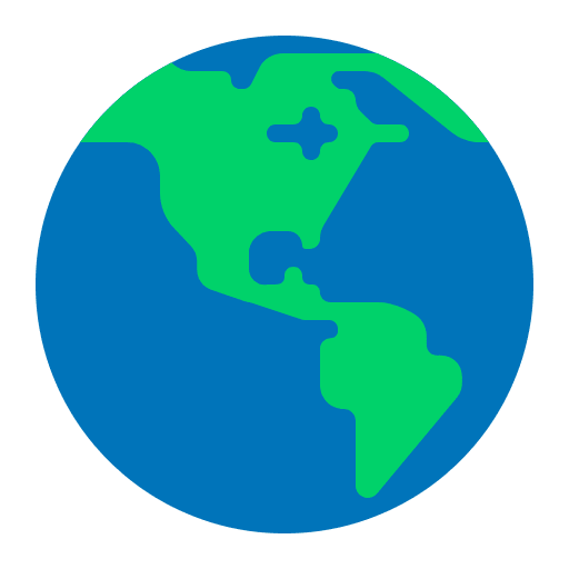 Globe Showing Americas Flat Emoji from Fluent Emoji Flat Set
