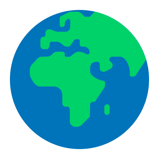 Globe Showing Europe Africa Flat Element from Fluent Emoji Flat Set