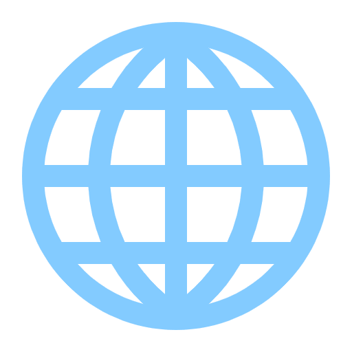 Globe With Meridians Flat Emoji from Fluent Emoji Flat Set