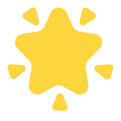 Glowing Star Flat Element from Fluent Emoji Flat Set