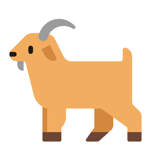 Goat Flat Emoji from Fluent Emoji Flat Set