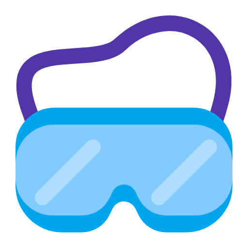 Goggles Flat Emoji from Fluent Emoji Flat Set