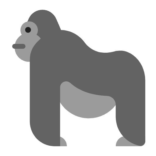 Gorilla Flat Element from Fluent Emoji Flat Set