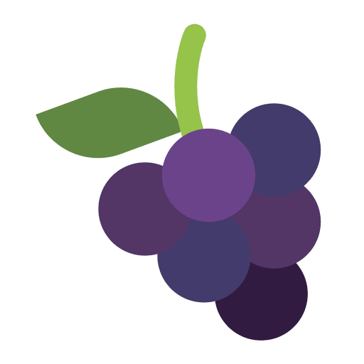 Grapes Flat Emoji from Fluent Emoji Flat Set