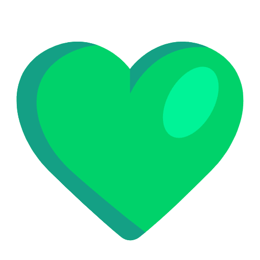 Green Heart Flat Emoji from Fluent Emoji Flat Set