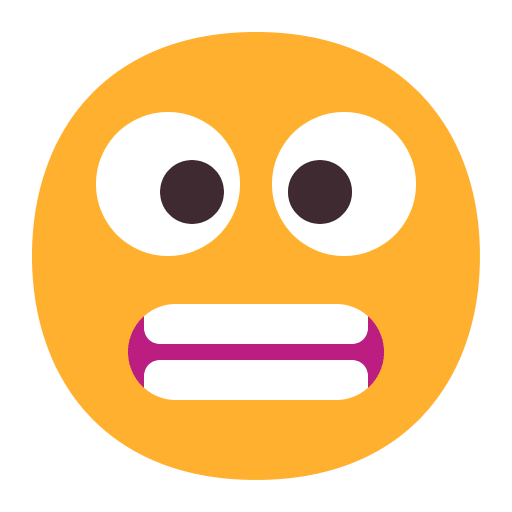 Grimacing Face Flat Emoji from Fluent Emoji Flat Set