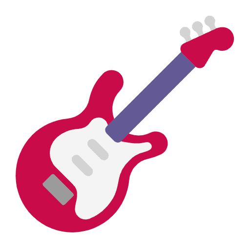 Guitar Flat Emoji from Fluent Emoji Flat Set