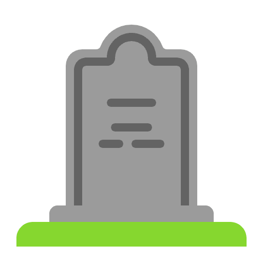 Headstone Flat Element from Fluent Emoji Flat Set