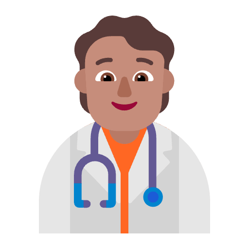 Health Worker Flat Medium Emoji from Fluent Emoji Flat Set
