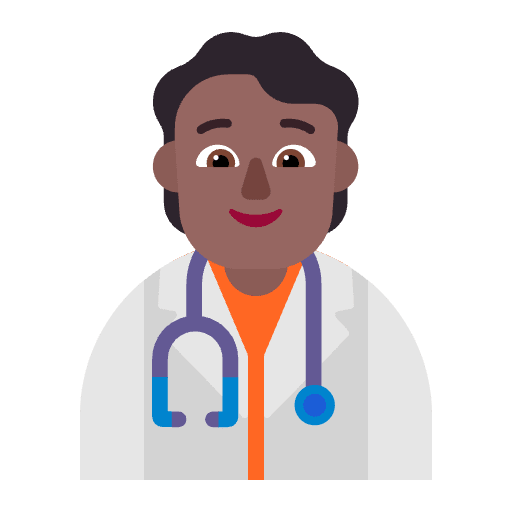 Health Worker Flat Medium Dark Element from Fluent Emoji Flat Set