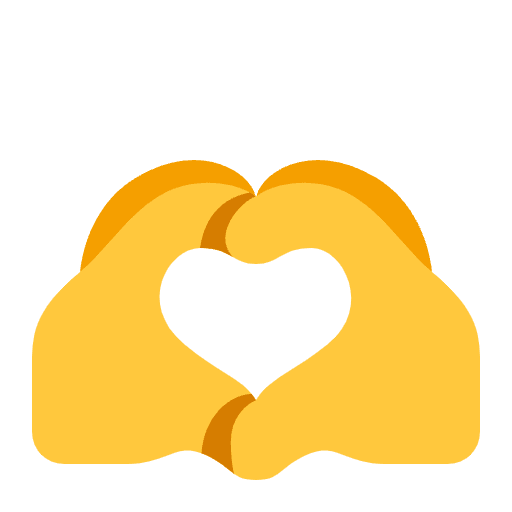 Heart Hands Flat Default Emoji from Fluent Emoji Flat Set