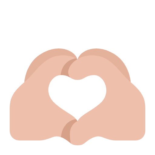 Heart Hands Flat Medium Light Element from Fluent Emoji Flat Set