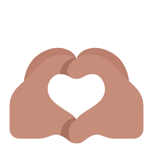 Heart Hands Flat Medium Element from Fluent Emoji Flat Set