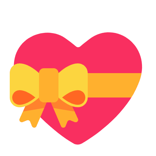 Heart With Ribbon Flat Emoji from Fluent Emoji Flat Set