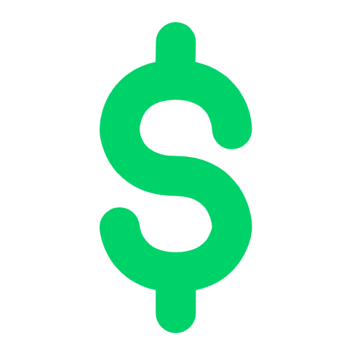 Heavy Dollar Sign Flat Emoji from Fluent Emoji Flat Set