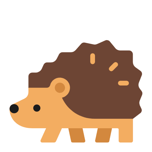 Hedgehog Flat Element from Fluent Emoji Flat Set