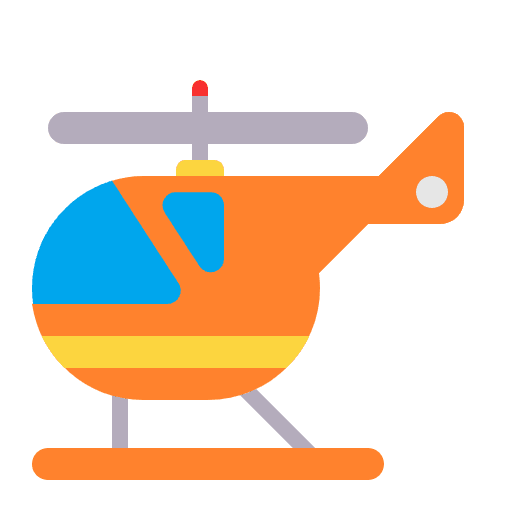 Helicopter Flat Element from Fluent Emoji Flat Set